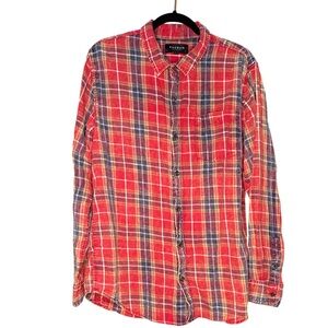 PacSun Red and Blue Plaid Men's Shirt